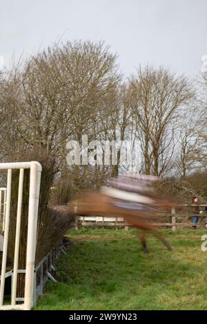 Horseheath, Cambridgeshire, 31. Januar 2023. Die Rennsaison begann auf der Pferderennbahn Horseheath in der Nähe von Cambridge. Quelle: Headlinephoto/Alamy Live News. Stockfoto