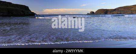 Der große Sandstrand in Farr Bay, Bettyhill Village, Sutherland, Schottland, Großbritannien Stockfoto