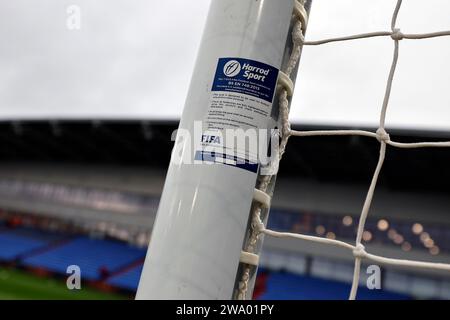 Allgemeine Ansicht des Boundary Park während des Spiels der Vanarama National League zwischen Oldham Athletic und Hartlepool United im Boundary Park, Oldham am Samstag, den 30. Dezember 2023. (Foto: Thomas Edwards | MI News) Stockfoto