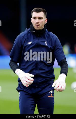 Mathew Hudson vom Oldham Athletic Association Football Club während des Spiels der Vanarama National League zwischen Oldham Athletic und Hartlepool United im Boundary Park, Oldham am Samstag, den 30. Dezember 2023. (Foto: Thomas Edwards | MI News) Stockfoto