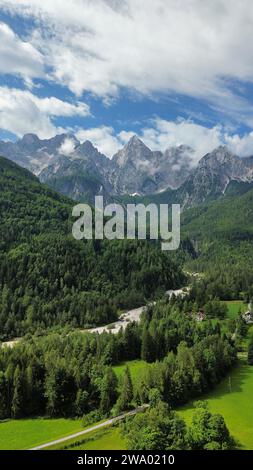Drohnenfoto Triglav Slowenien Europa Stockfoto