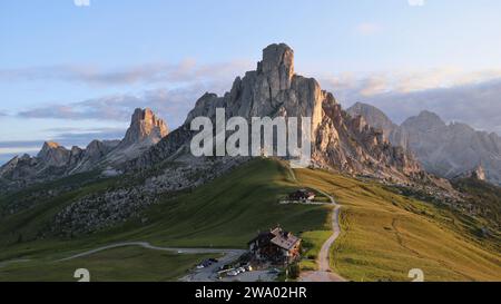Drohnenfoto giau Pass Dolomiten Italien europa Stockfoto