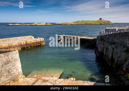 Irland, Dublin, Dalkey, Coliemore Harbour und Dalkey Island Stockfoto