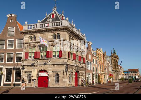 Historisches Gebäude The Waegh ein ehemaliges Wagenhaus in Haarlem. Stockfoto