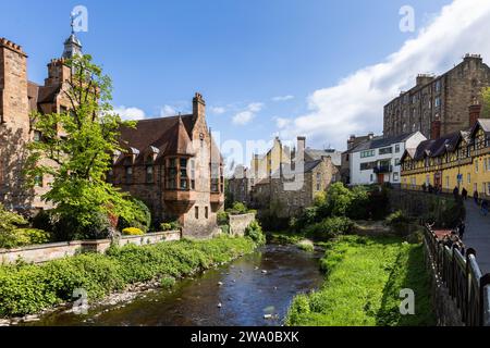 Dean Village, Edinburgh, Schottland, Großbritannien auf dem Wasser von Leith Stockfoto