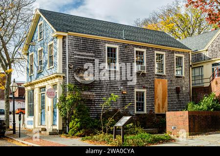 The Cozy Crib, Johnny Cake Hill, New Bedford, Massachusetts Stockfoto