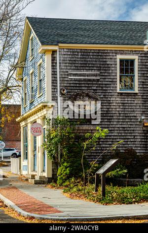 The Cozy Crib, Johnny Cake Hill, New Bedford, Massachusetts Stockfoto