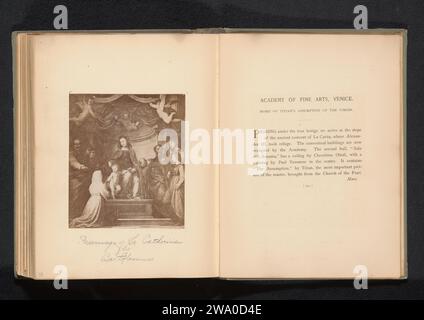 Fotoproduktion eines Gemäldes, das die mystische Hochzeit der Heiligen Catharina van Siena, Anonym, nach Bartolommeo (FRA), um 1882 - in oder vor 1887 fotografische Unterstützung Albumen drucken die mystische Hochzeit der Heiligen Katharina von Siena: Sie kniet, um einen Ring vom Jesuskind (auf Marias Schoß) oder vom erwachsenen Christus zu empfangen Stockfoto