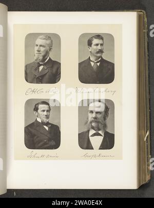 Porträts von vier Mitgliedern des Unterhauses des Staates New York, um 1872 - in oder vor 1882 fotomechanischer Druck oben links Oscar H. Curtis, oben rechts William Cushing, unten links John W. Davis, unterhalb von George B. Deane. Vereinigte Staaten von Amerika Papier Kollotype historische Personen (Porträts und Szenen aus dem Leben) (+ Kopf (und Schultern) (Porträt)) Stockfoto