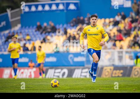 Lissabon, Portugal. Dezember 2023 30. Bernardo Vital von Estoril Praia wurde während des Liga Portugal Betclic Spiels zwischen Estoril Praia und SC Farense im Estadio Antonio Coimbra da Mota gesehen. Endergebnis; Estoril Praia 4: 0 SC Farense. (Foto: Henrique Casinhas/SOPA Images/SIPA USA) Credit: SIPA USA/Alamy Live News Stockfoto