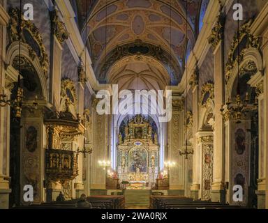 Barocke Stiftskirche, Kloster Göttweig Benediktinerkloster, Furth bei Krems an der Donau, Niederösterreich, Österreich, Europa Stockfoto