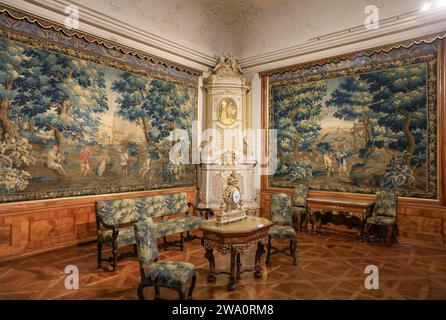 Wandteppiche, Museum im Kaiserflügel, Abtei Göttweig Benediktinerkloster, Furth bei Krems an der Donau, Niederösterreich, Österreich, Europa Stockfoto