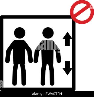 Symbol für Erdbeben-Notausstieg Stock Vektor