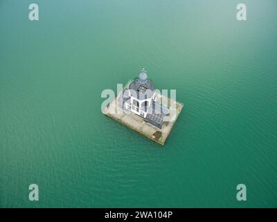 VINETA schwimmende Kirche am Störmthaler See Stockfoto