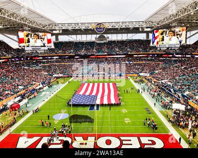 MIAMI, FLORIDA - DEZEMBER 30: Allgemeine Atmosphäre beim Capital One Orange Bowl Fußballspiel, bei dem die University of Georgia Bulldogs Florid besiegten Stockfoto