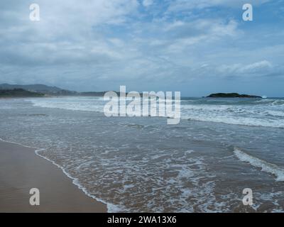 Australischer Strand am Neujahrstag, Sommerstimmung Stockfoto