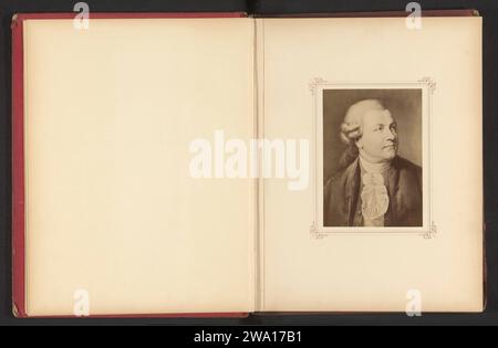 Fotoreproductie van een PortraT van Friedrich Gottlieb Klopstock, Friedrich Bruckmann (evtl.), nach Anonym, um 1868 - in oder vor 1878 fotografische Unterstützung Albumen Printschriftsteller, Dichter, Autor Stockfoto