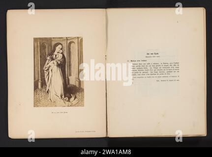 Fotoproduktion eines Gemäldes von Maria mit Kind, Anselm Schmitz, nach Anonym, um 1871 - in oder vor 1876 fotografischer Trägeralbumendruck Madonna: D.h. Maria mit dem Christkind Stockfoto