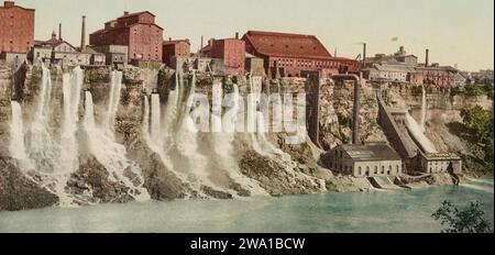 Mühlen an der amerikanischen Küste, Niagara River, Niagara, New York 1900. Stockfoto