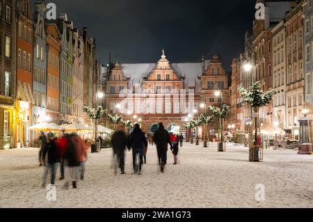 04.02.2023; Winterblick Zielona Brama, Grünes Tor, Danzig, Polen. Stockfoto