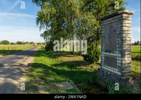 La Source 1 de la Mause EST situee a Châtelet-sur-Maas. Le cours d'eau, prend sa Source sur le palteau de Langres. | die Quelle des Flusses ist Loca Stockfoto