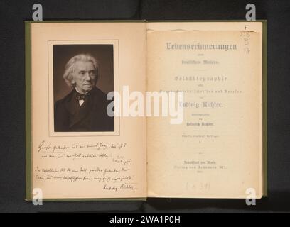 Portret van Ludwig Richter, anonym, um 1875 - in oder vor 1885 photomechanisches Druckpapier Kollotypporträt, Selbstporträt des Malers Stockfoto