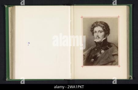 Fotoproduktion eines Porträts von Theodor Körner von Carl Jäger, Anonym, nach Carl Jager, um 1868 - in oder vor 1878 fotografische Trägeralbumen Printschriftsteller, Dichter, Autor Stockfoto
