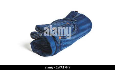 Jeans isoliert auf weißem Hintergrund. Stockfoto