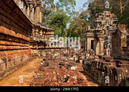 TA Keo Tempel in Kambodscha, erbaut von Jayavarman V, östlich von Angkor Thom. Sandsteintempel, der Shiva gewidmet ist und aus dem 10. Jahrhundert stammt. Stockfoto