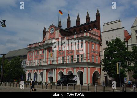 Rathaus, Rostock, Ddr Stockfoto
