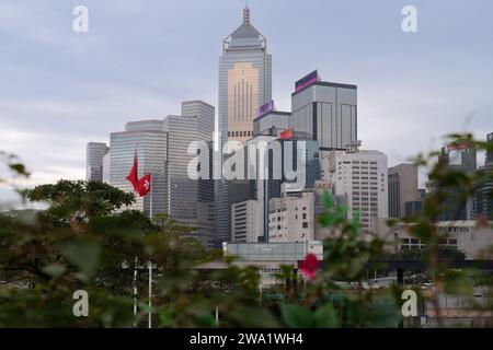 Richtung Wan Chai, Hongkong Stockfoto