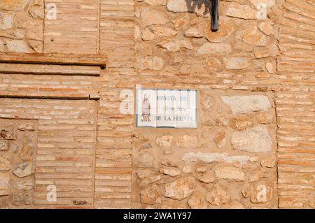 Hermitage de Nuestra señora de la Fuente, Muel, Aragon, Spanien Stockfoto