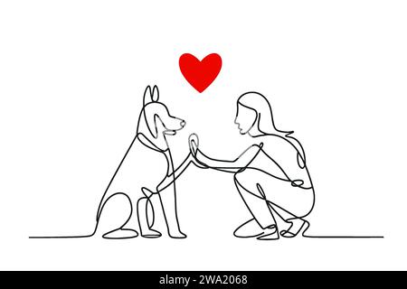 Illustration des liebevollen Hundes Stockfoto