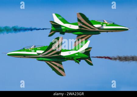 Saudi Arabien - Air Force British Aerospace Hawk Mk.65A auf der Tanagra Air-Show Stockfoto