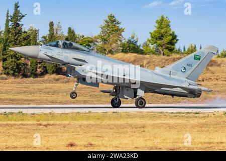 Eurofighter Typhoon EF2000 aus Saudi-Arabien - Air Force in Tanagra Stockfoto