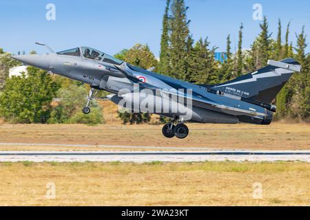 Tanagra Air Base - Griechenland 5. September 2023: Dassault Rafale C aus Frankreich - Air Force in Tanagra Stockfoto