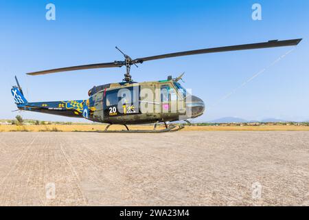 Bell UH-1H Irokesen aus Griechenland - Air Force in Tanagra Stockfoto