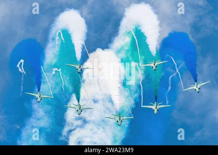 Saudi Arabien - Air Force British Aerospace Hawk Mk.65A auf der Tanagra Air-Show Stockfoto