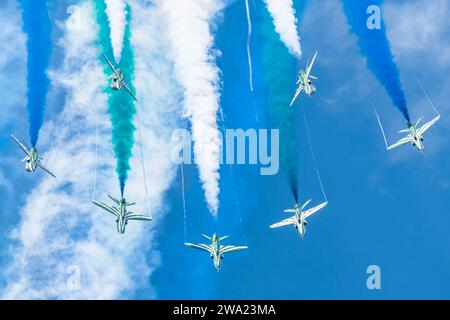 Saudi Arabien - Air Force British Aerospace Hawk Mk.65A auf der Tanagra Air-Show Stockfoto