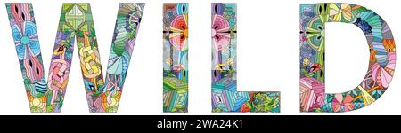 Wort-JOKER. Dekoratives Vektor-zentangle-Objekt für jeden Zweck Stock Vektor