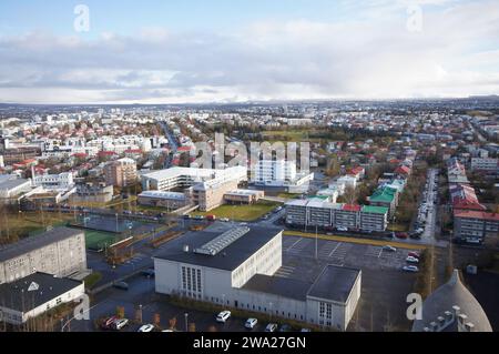Blick auf Reykjavik, Island Stockfoto