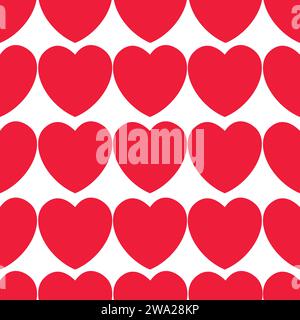 Love Heart Seamless Pattern. Muster für Valentinstag, Muttertagskarte oder Poster, Website-Hintergrund oder Stoff Stock Vektor