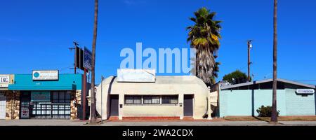 Los Angeles, Kalifornien: Das Tamale Building, eine Programmarchitektur aus dem Jahr 1929, befindet sich am 6421 Whittier Blvd, East Los Angeles Stockfoto