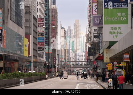 Nathan Road, Mong Kok, Kowloon, Hongkong Stockfoto