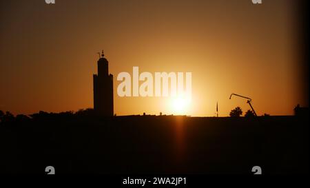 Koutoubia Moschee bei Sonnenuntergang Stockfoto