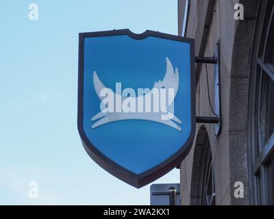 ABERDEEN, Großbritannien – 14. SEPTEMBER 2023: BrewDog Pub Sign Stockfoto