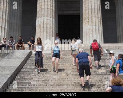 DONAUSTAUF, DEUTSCHLAND – CA. JUNI 2022: Walhalla Hall of Fame Tempel Stockfoto