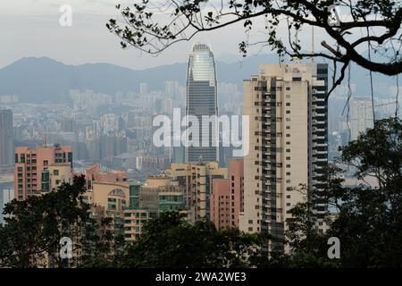 Mid-Levels ist ein wohlhabendes Wohngebiet auf Hong Kong Island in Hong Kong Stockfoto