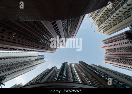 Mid-Levels ist ein wohlhabendes Wohngebiet auf Hong Kong Island in Hong Kong Stockfoto