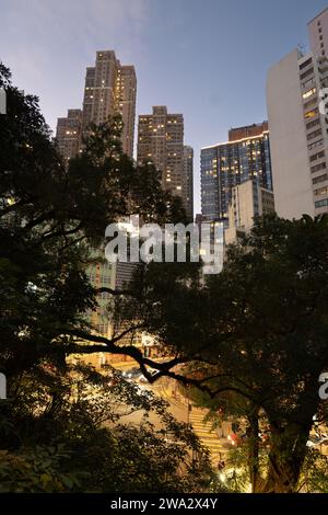 Mid-Levels ist ein wohlhabendes Wohngebiet auf Hong Kong Island in Hong Kong Stockfoto